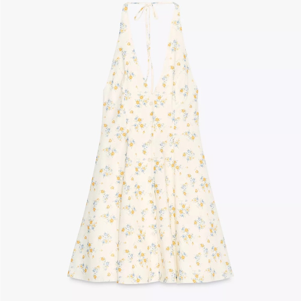 ZARA Floral Halter Dress - Picture 4 of 6